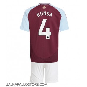 Aston Villa Ezri Konsa #4 Kotipaita Lapsille 2024-25 Lyhythihainen (+ shortsit)